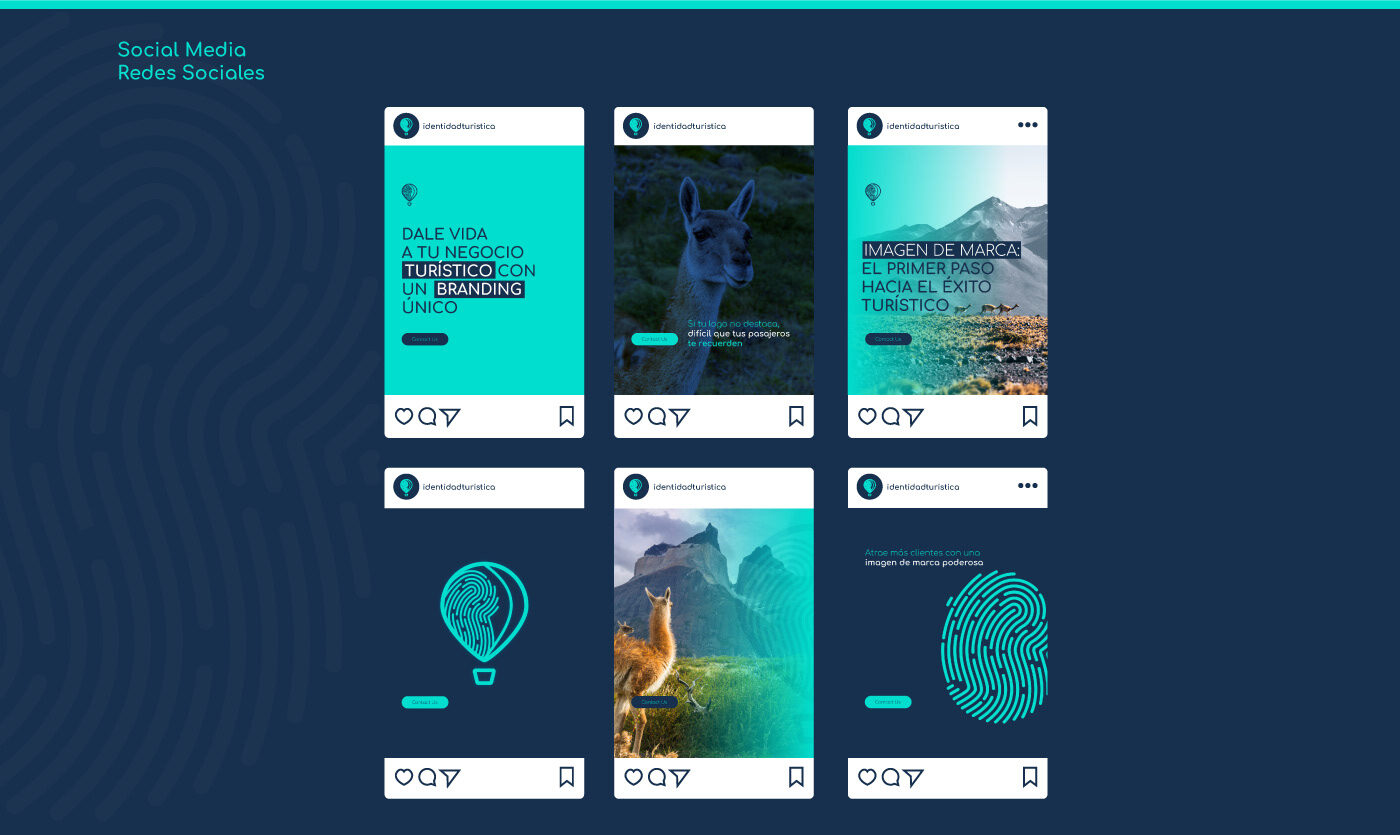 Identidad Turística — estilo de redes sociales